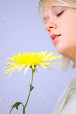 Woman with a Yellow Flower