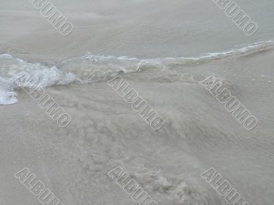 water and sand close-up