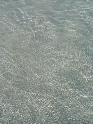 clear water and sand