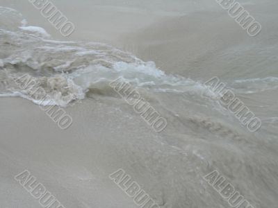 water and sand close-up
