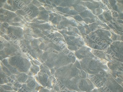 clear water and sand