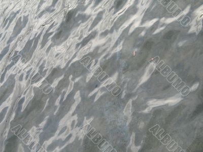 clear water and sand