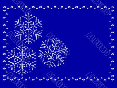 Frame with snowflakes