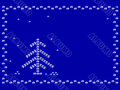 frame with fir tree