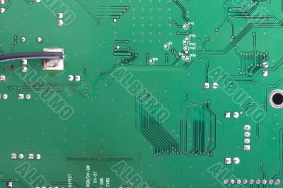 printed wiring on black