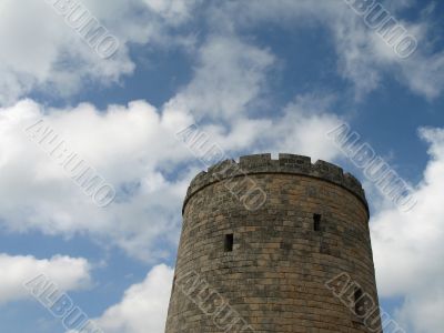 big and old castle tower