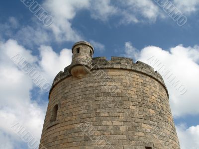 big and old castle tower