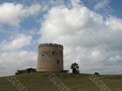 big and old castle tower