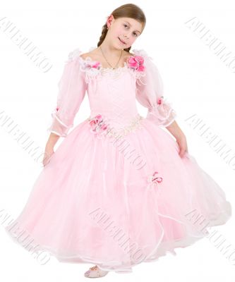 Girlie in pinkish dress
