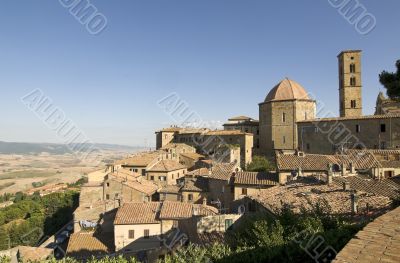 View of Volterra and landscape