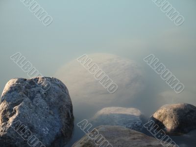 lake and rocks