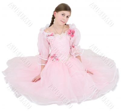 Girl in pinkish dress
