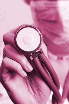 Young doctor with stethoscope.