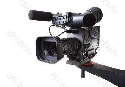 dv camcorder on crane