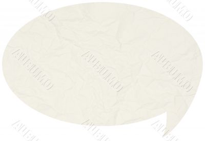 Crumpled comic speech bubble