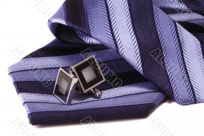 Cuff links and tie