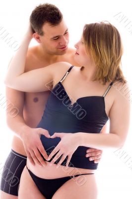 Pregnancy in lingerie