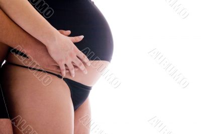 My belly and our hands