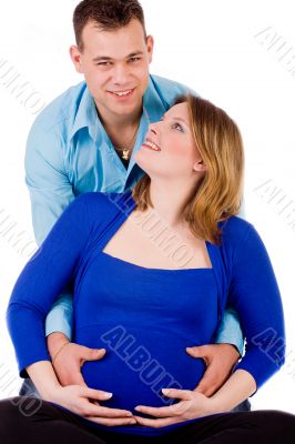 Happy pregnant couple