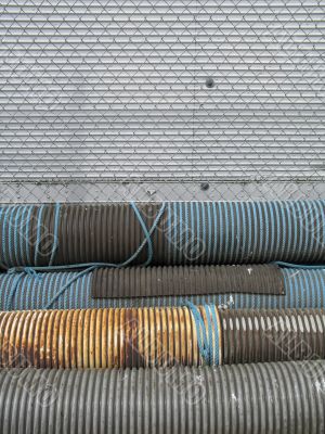 industrial pipes on the ground