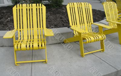 yellow chairs