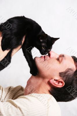 Portrait with a cat