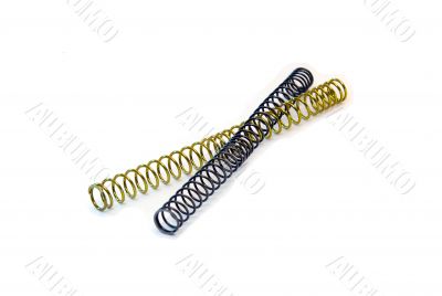 Two metal springs