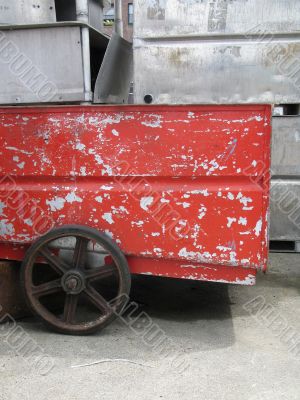 old red trailer