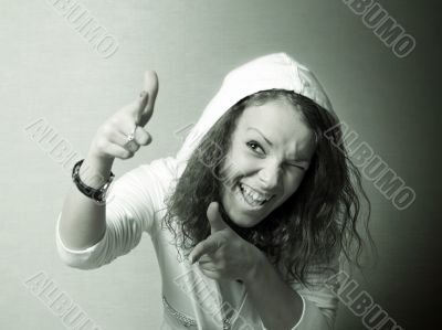 Girl in a hood