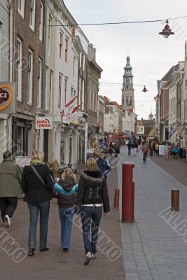 Crowd in shopping street