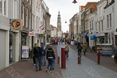 Crowd in shopping street