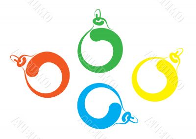 Free hand sketch of Christmas balls