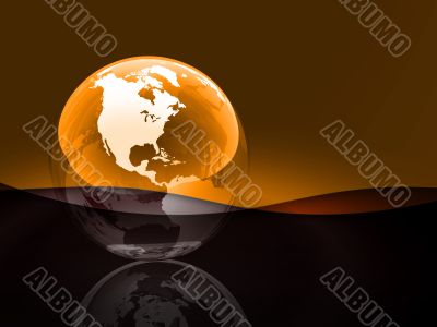 Orange And Black Globe