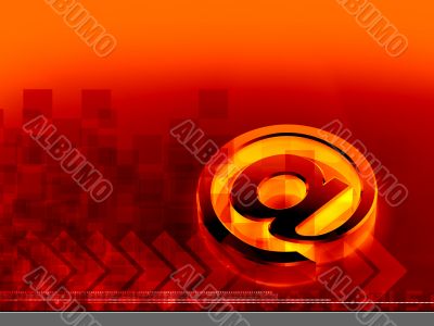 Glowing Orange At Symbol