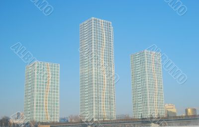 The skyscrapers in the old Astana city