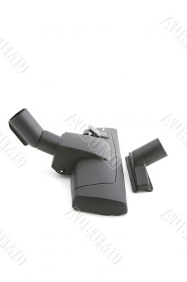 Black brush vacuum cleaner macro