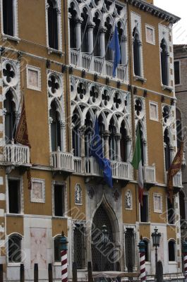 Romantic medieval building in Venice