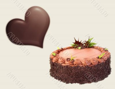 Heart and cake