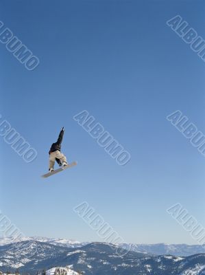 Snowboarder Midair