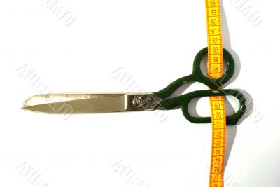 Scissors and a measuring tape