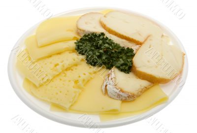 Cheese board, cheese as sliced cold meat