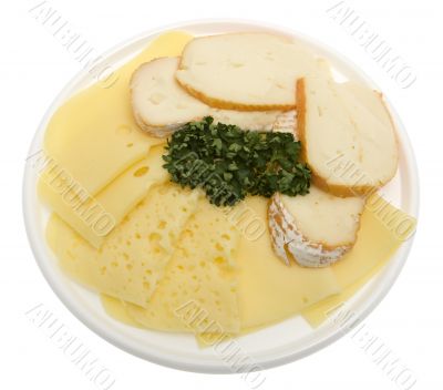 Cheese board, cheese as sliced cold meat