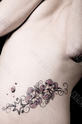 Flowertattoo on my stomach