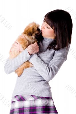 Girl and dog