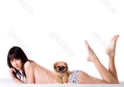 Puppy on the back