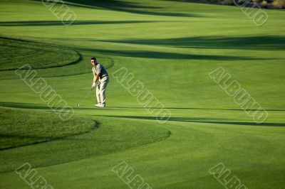 pensive golfer