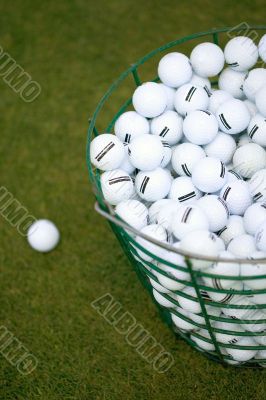 golf balls in basket