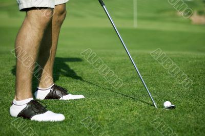 teeing off
