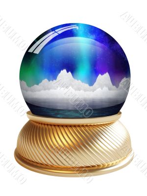 Snow globe with clipping path