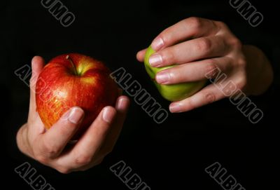 Wet apples